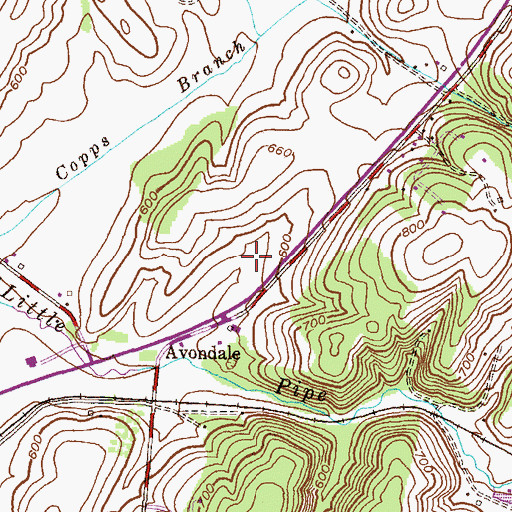 Topographic Map of Avondale Ridge, MD