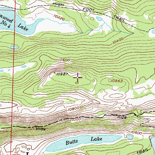 Topographic Map of Grand Mesa, CO