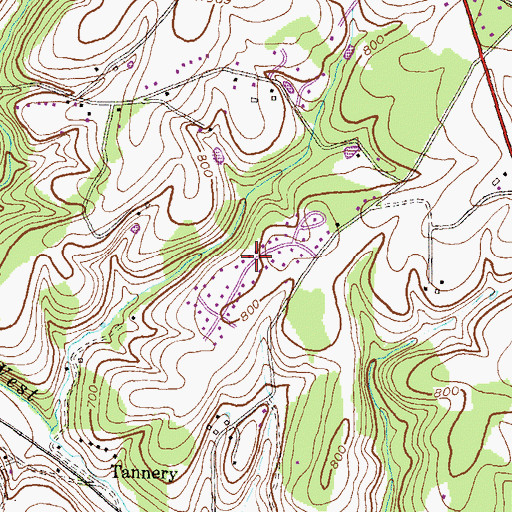 Topographic Map of Carriage Hills, MD