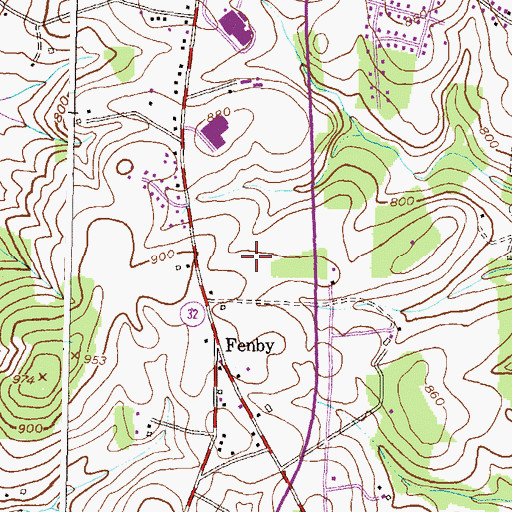 Topographic Map of Carroll Community College, MD