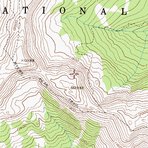 Topographic Map of Arapaho National Forest, CO