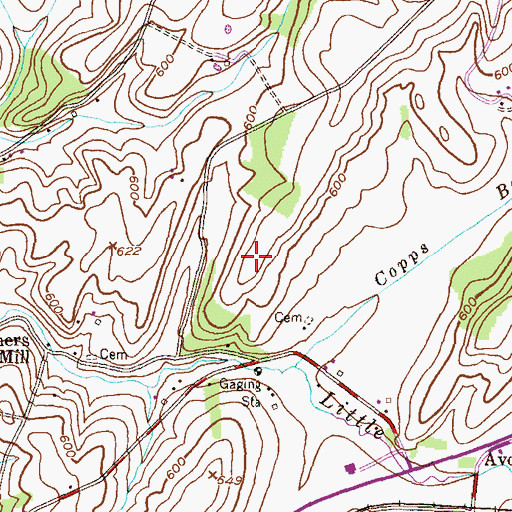 Topographic Map of Carroll Lutheran Village, MD