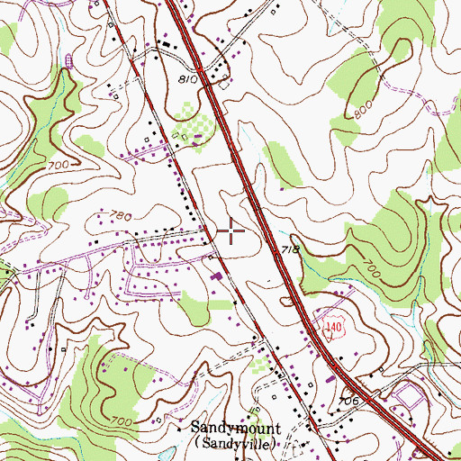 Topographic Map of Charity Meeting House Cemetery, MD
