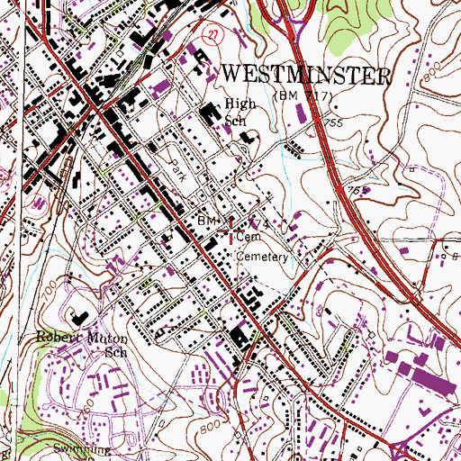 Topographic Map of Church of the Ascension Episcopal Church, MD