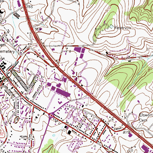 Topographic Map of Church of the Open Door, MD