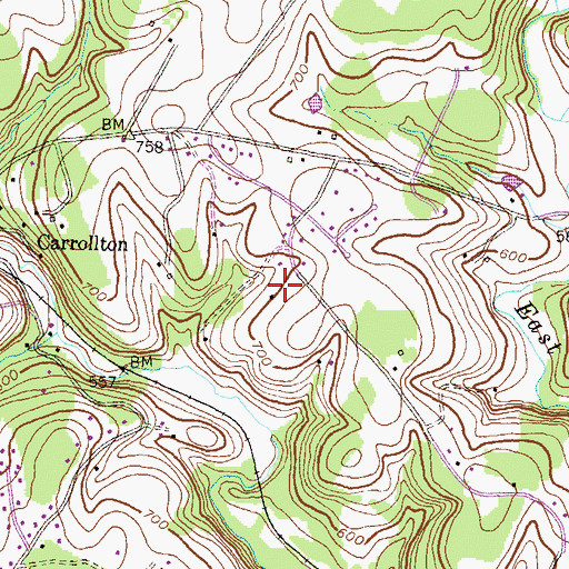 Topographic Map of Dominos Acres, MD