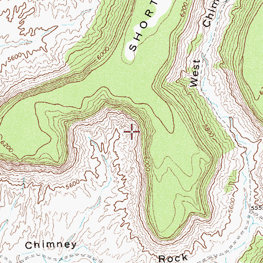 Topographic Map of Ute Mountain Reservation, CO