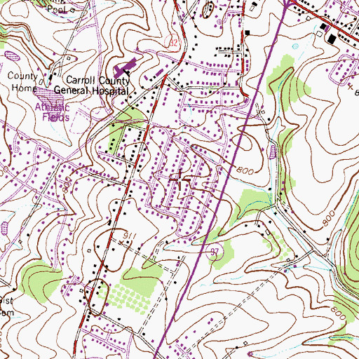 Topographic Map of Fairfield, MD
