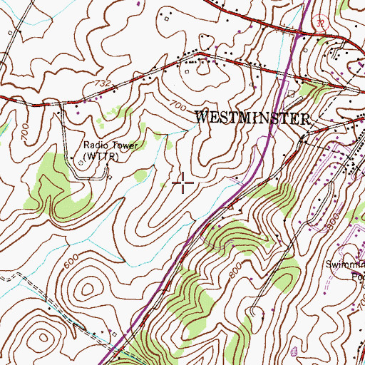 Topographic Map of Furnace Hills, MD