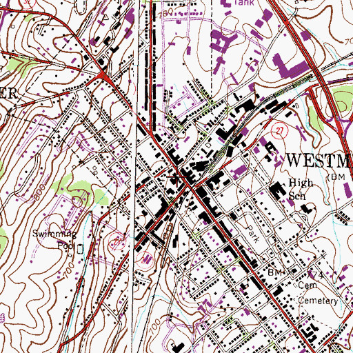 Topographic Map of Grace Lutheran Church, MD