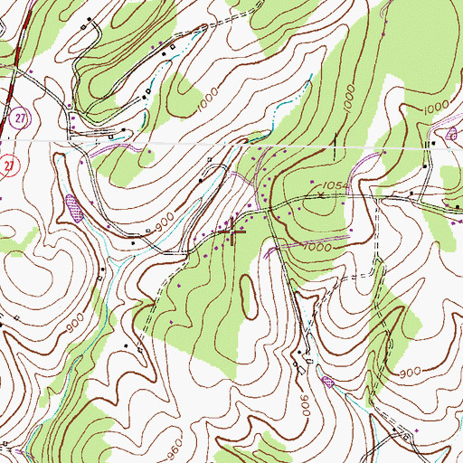 Topographic Map of Green Acres, MD