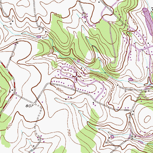 Topographic Map of Greenbrier, MD