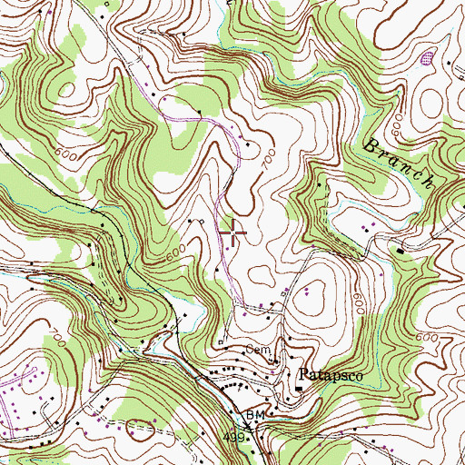 Topographic Map of Harper Estates, MD
