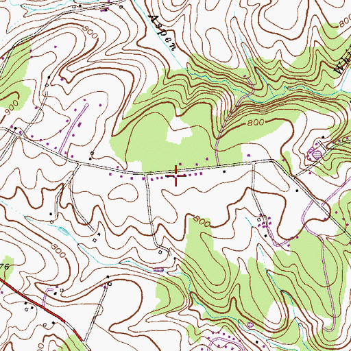 Topographic Map of Hillsdale, MD