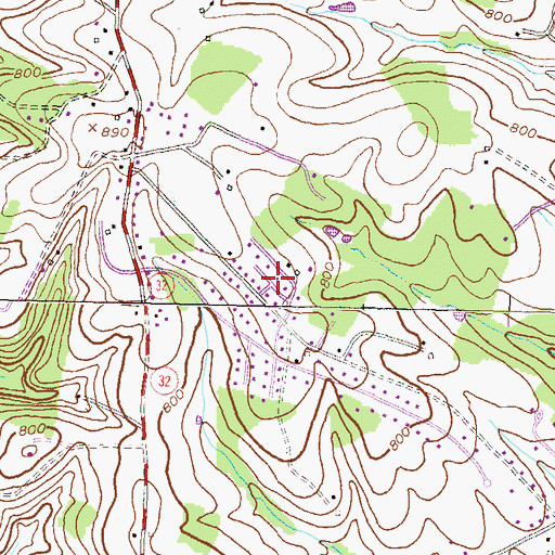 Topographic Map of Holiday Acres, MD