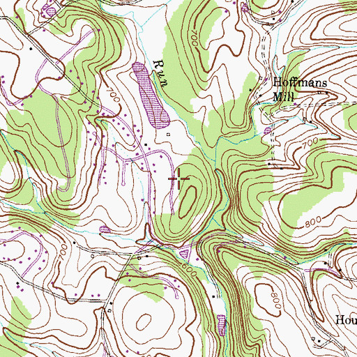 Topographic Map of Lynwood, MD