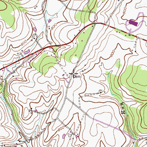 Topographic Map of Mount Union United Brethren in Christ Church (historical), MD
