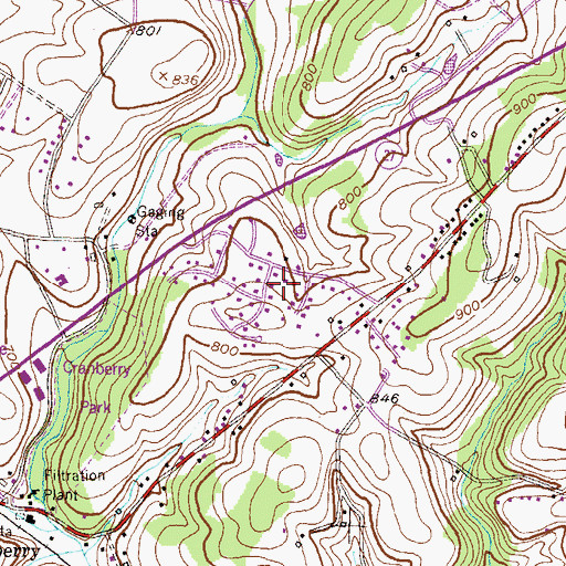 Topographic Map of Mountain Lake View, MD