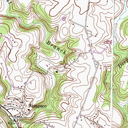 Topographic Map of Patapsco Youth Camp, MD