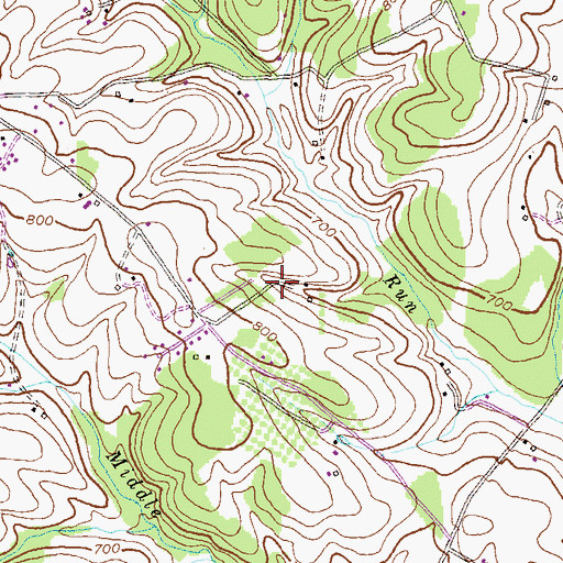 Topographic Map of Peppermint Park, MD