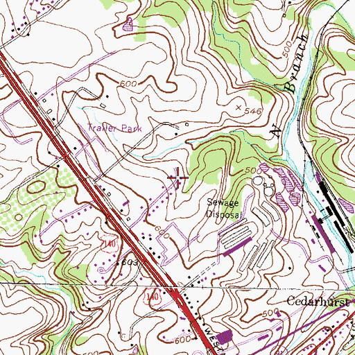 Topographic Map of Piedmont Acres, MD