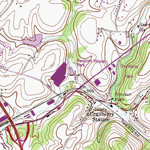 Topographic Map of Random House Park, MD