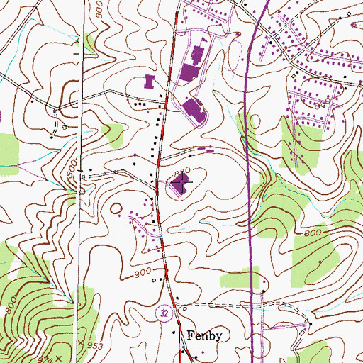 Topographic Map of Robert Moton Elementary School, MD
