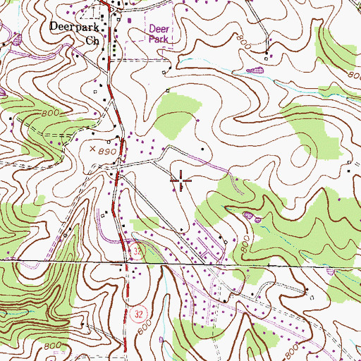 Topographic Map of Scotsdale, MD