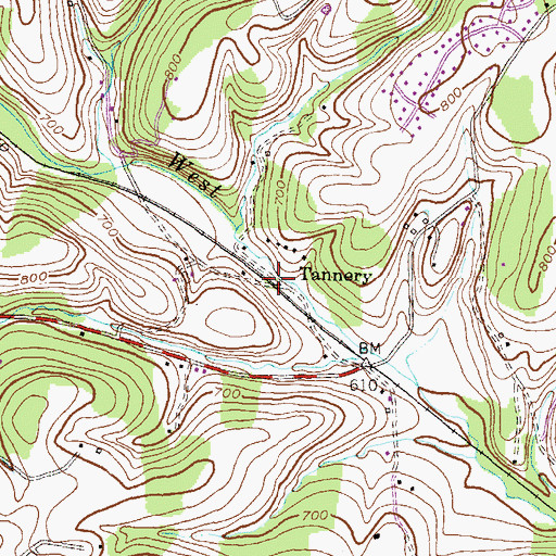 Topographic Map of Shambergers Mill Station (historical), MD