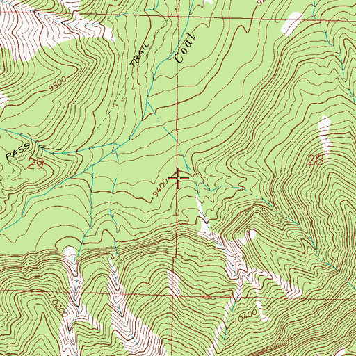 Topographic Map of Gunnison National Forest, CO