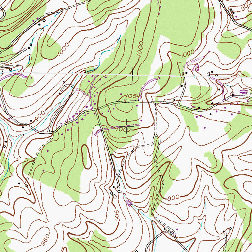 Topographic Map of Sylvan Park, MD