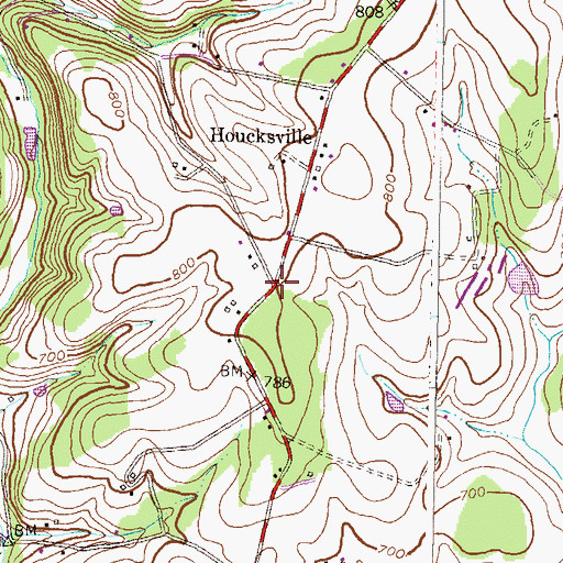 Topographic Map of Tabbys Delight, MD