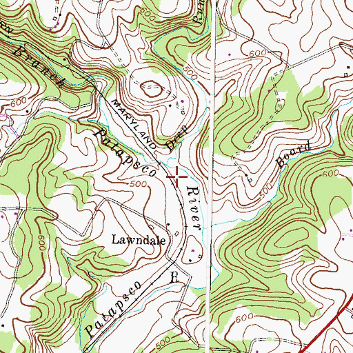 Topographic Map of Tank Station (historical), MD