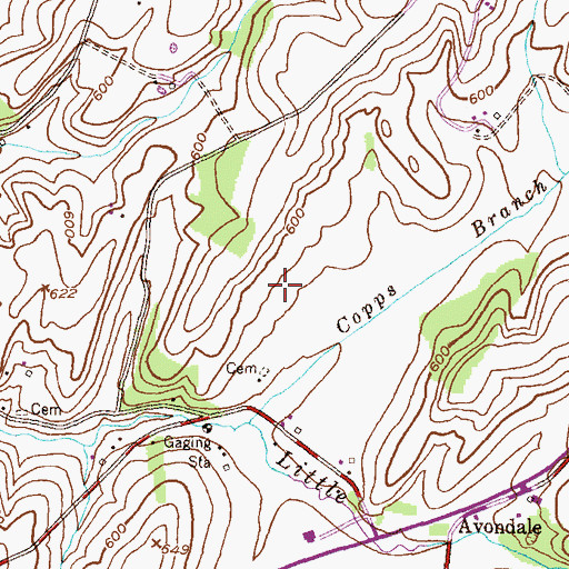 Topographic Map of The Fairways at Wakefield, MD