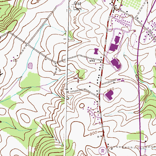 Topographic Map of Topkapi, MD