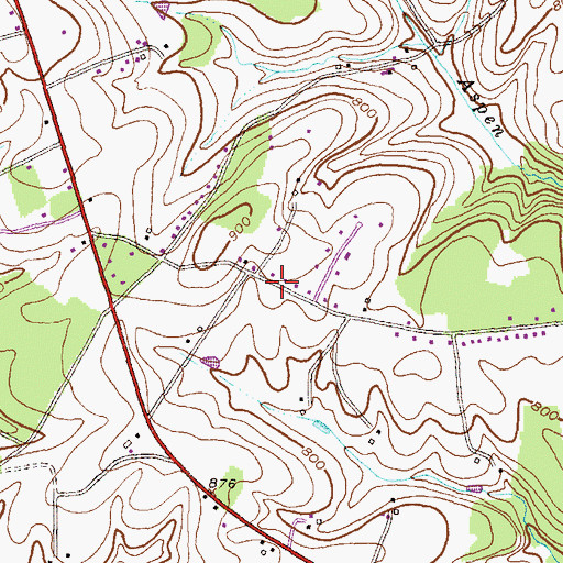 Topographic Map of Trident Acres, MD