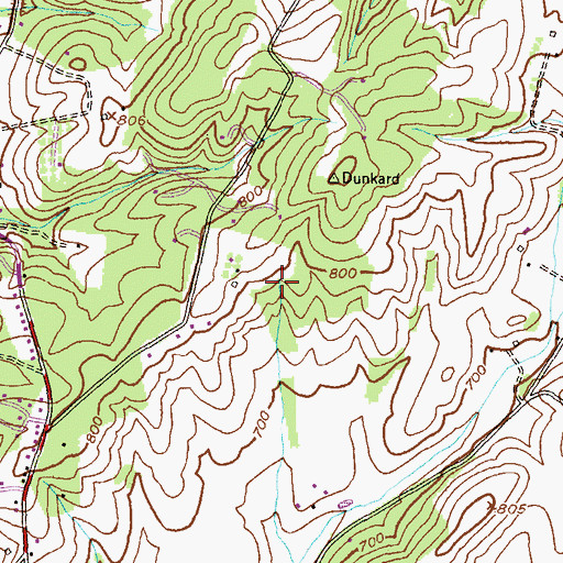Topographic Map of View West Acres, MD