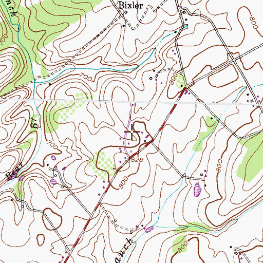 Topographic Map of Village of Bachman, MD
