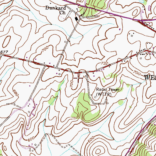 Topographic Map of Westminster Elementary School, MD