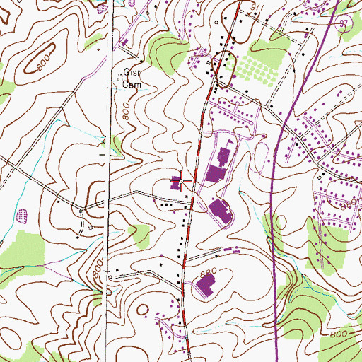 Topographic Map of Westminster Nursing and Convalescent Center, MD