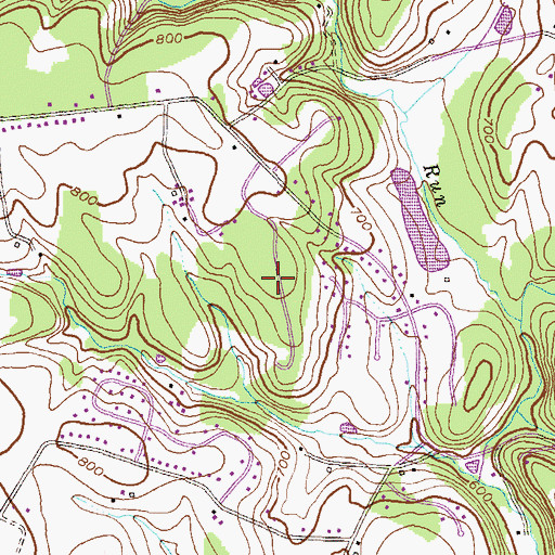 Topographic Map of Winterberry, MD