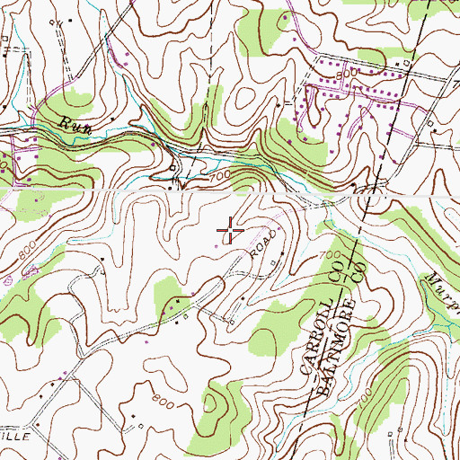 Topographic Map of Arched Bow Valley, MD