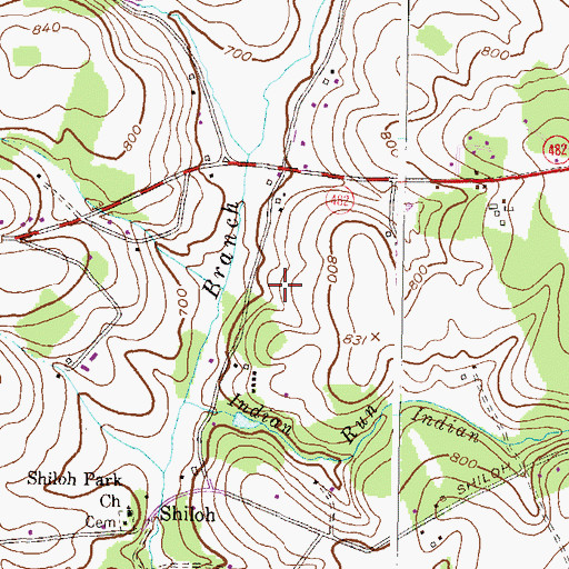 Topographic Map of Ben-Har Heights, MD
