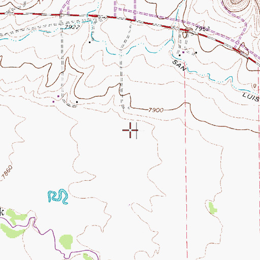 Topographic Map of Sangre de Cristo Grant, CO