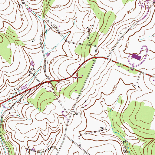 Topographic Map of Calvary Bible Church, MD