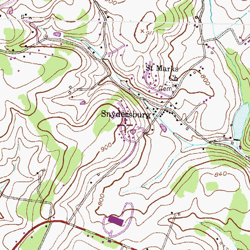 Topographic Map of Cape Horn South, MD