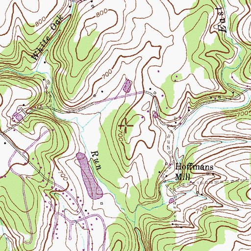 Topographic Map of Duncans Hill, MD
