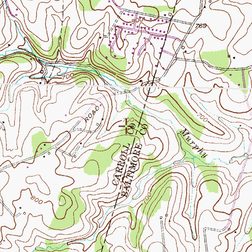 Topographic Map of England Estates, MD