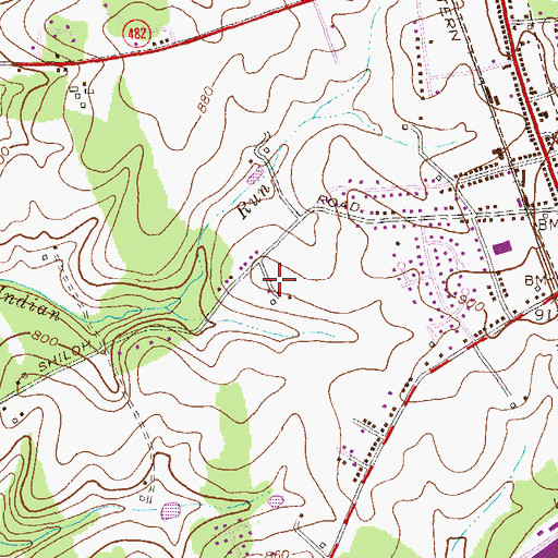 Topographic Map of Hampstead Elementary School, MD