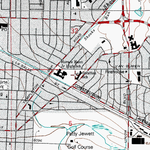 Topographic Map of Winfield Scott Stratton Elementary School, CO